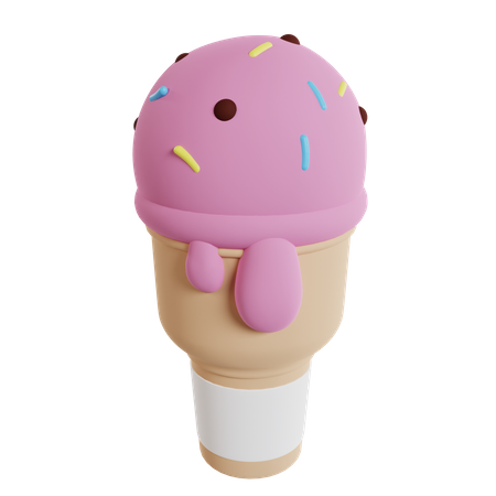 Ice Cream Cone  3D Icon