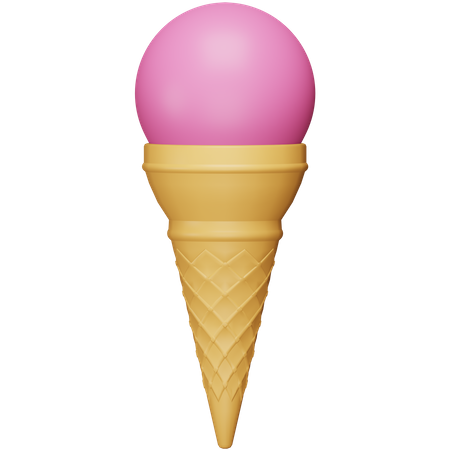 Ice Cream Cone  3D Icon