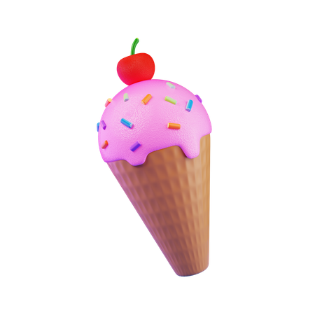 Ice Cream Cone  3D Icon