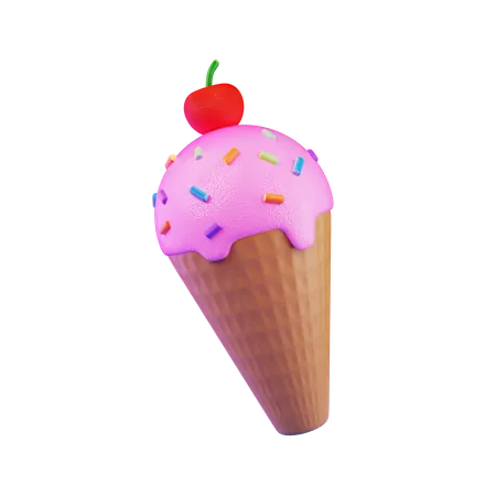 Ice Cream Cone  3D Icon