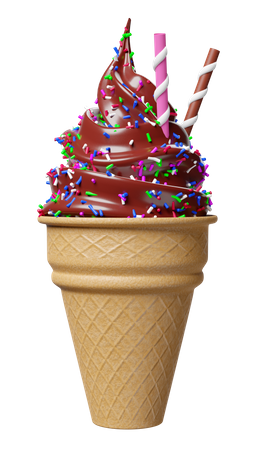 Ice Cream Cone  3D Icon