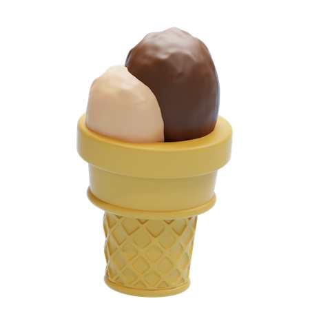 ICE CREAM CONE  3D Icon