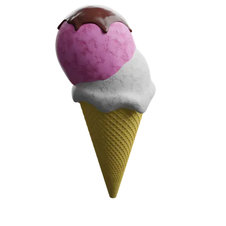 Ice Cream Cone  3D Icon