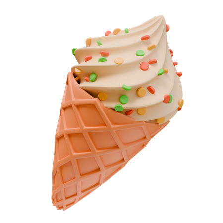 Ice Cream Cone  3D Icon