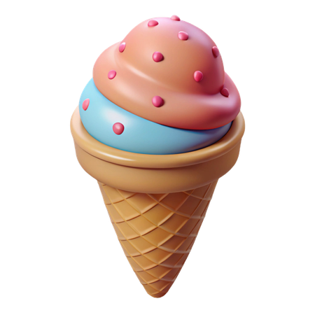 Ice Cream Cone  3D Icon
