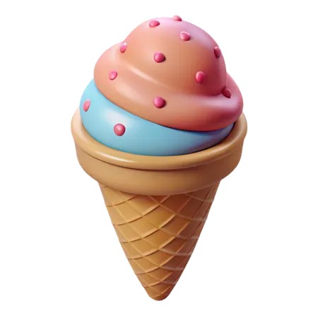 Ice Cream Cone  3D Icon
