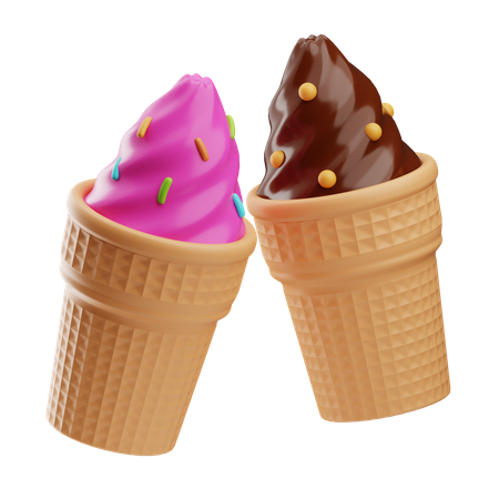 Ice Cream Cone  3D Icon