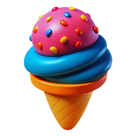 Ice Cream Cone  3D Icon