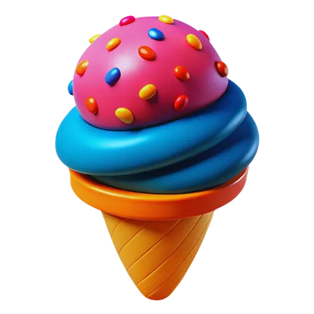 Ice Cream Cone  3D Icon