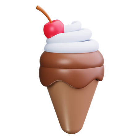 Ice Cream Cone  3D Icon