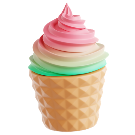 Ice Cream Cone  3D Icon