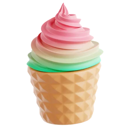 Ice Cream Cone  3D Icon
