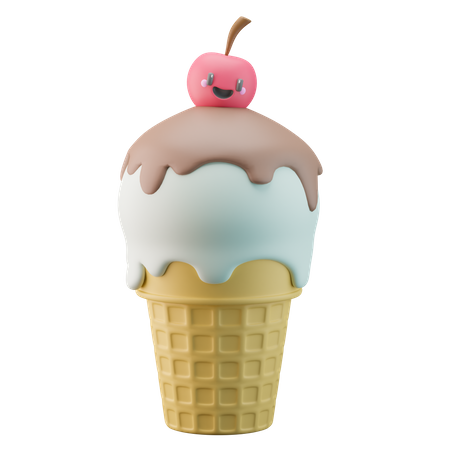 Ice Cream Cone  3D Icon