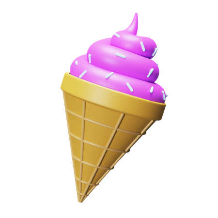 Ice Cream Cone  3D Icon
