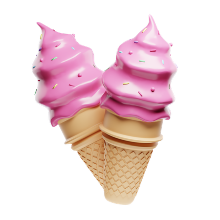 Ice Cream Cone  3D Icon