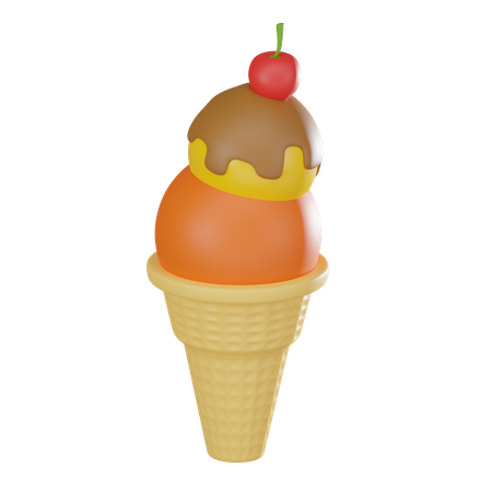 Ice Cream Cone  3D Icon