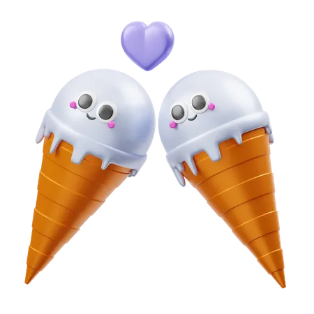 Ice Cream Cone  3D Illustration