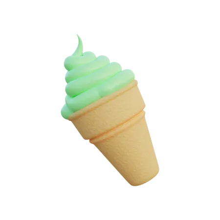 Ice Cream Cone  3D Illustration