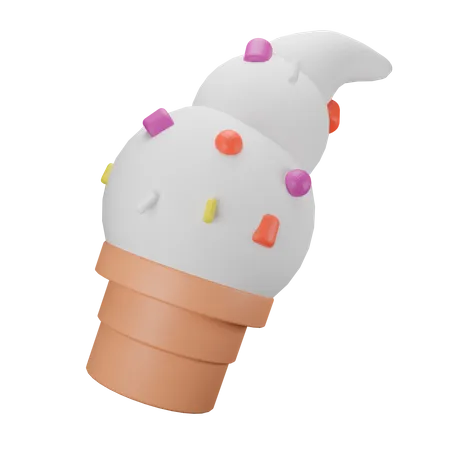 Ice Cream Cone  3D Illustration