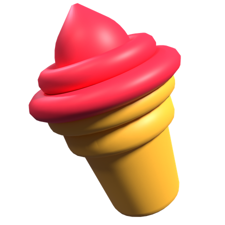 Ice Cream Cone  3D Illustration