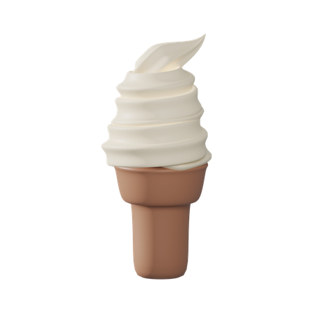 Ice-cream cone  3D Illustration