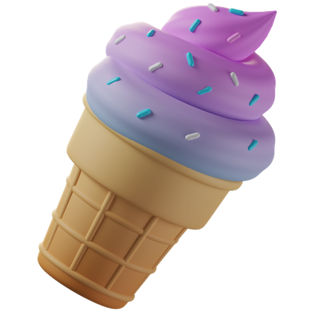 Ice Cream Cone  3D Illustration