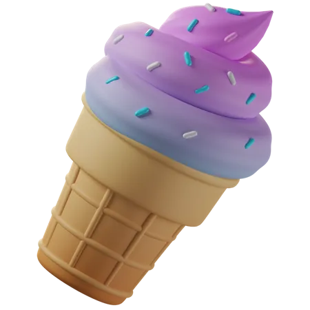 Ice Cream Cone  3D Illustration