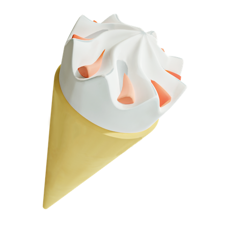 Ice Cream Cone  3D Illustration