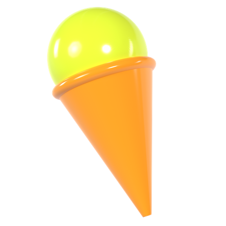 Ice Cream Cone  3D Illustration