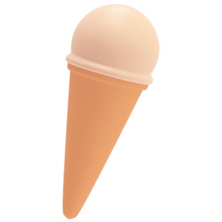 Ice Cream Cone  3D Illustration