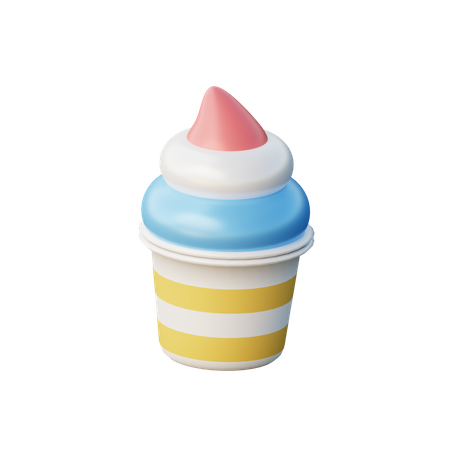 Ice Cream Cone  3D Illustration