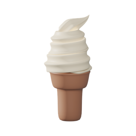 Ice-cream cone 3D Illustration