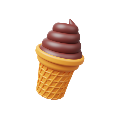 Ice cream Cone 3D Illustration