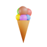 free 3d ice-cream cone 
