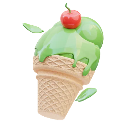 Ice Cream Cone 3D Icon