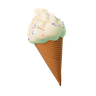 3d ice-cream cone
