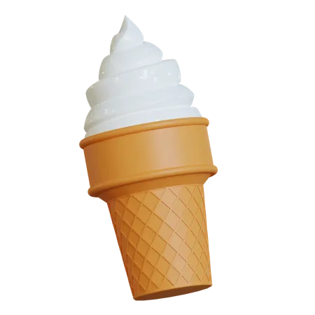 Ice Cream Cone 3 D Illustration 3D Icon