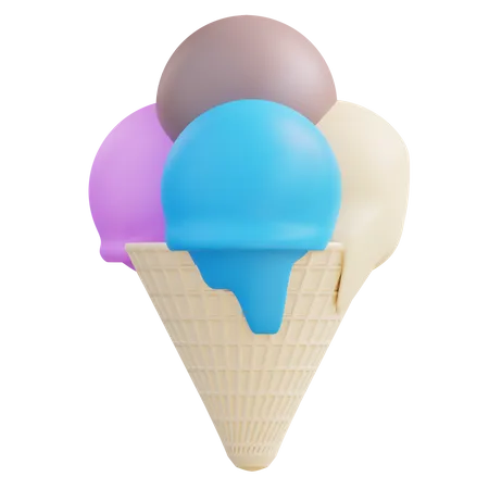Ice Cream Cone  3D Icon