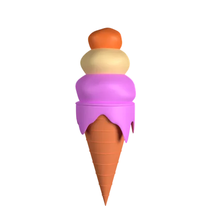 アイスクリームコーン  3D Icon