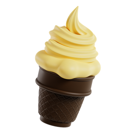 Ice Cream Cone Choclate  3D Icon
