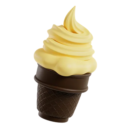 Ice Cream Cone Choclate  3D Icon
