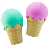 Ice Cream Cone Double