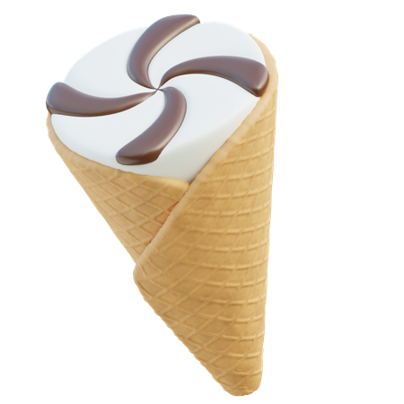 Ice Cream Cone fruit  3D Icon