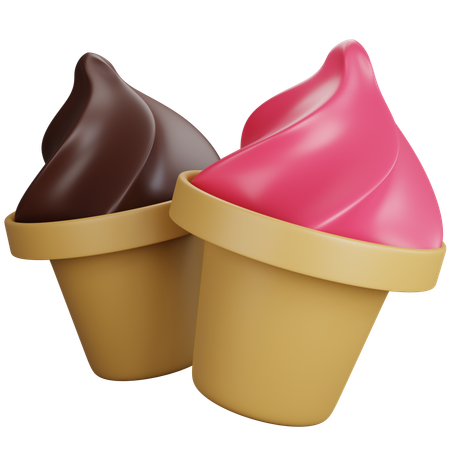 Ice cream cones  3D Icon