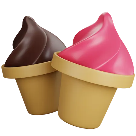 Ice cream cones  3D Icon