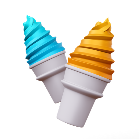 Ice Cream Cones  3D Icon