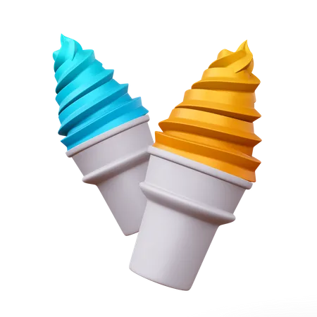 Ice Cream Cones  3D Icon