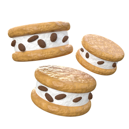 Ice Cream Cookies  3D Icon