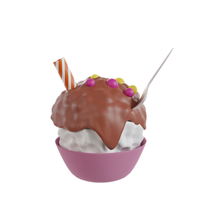 Ice Cream Cup  3D Icon