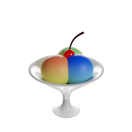 Ice Cream Cup  3D Icon